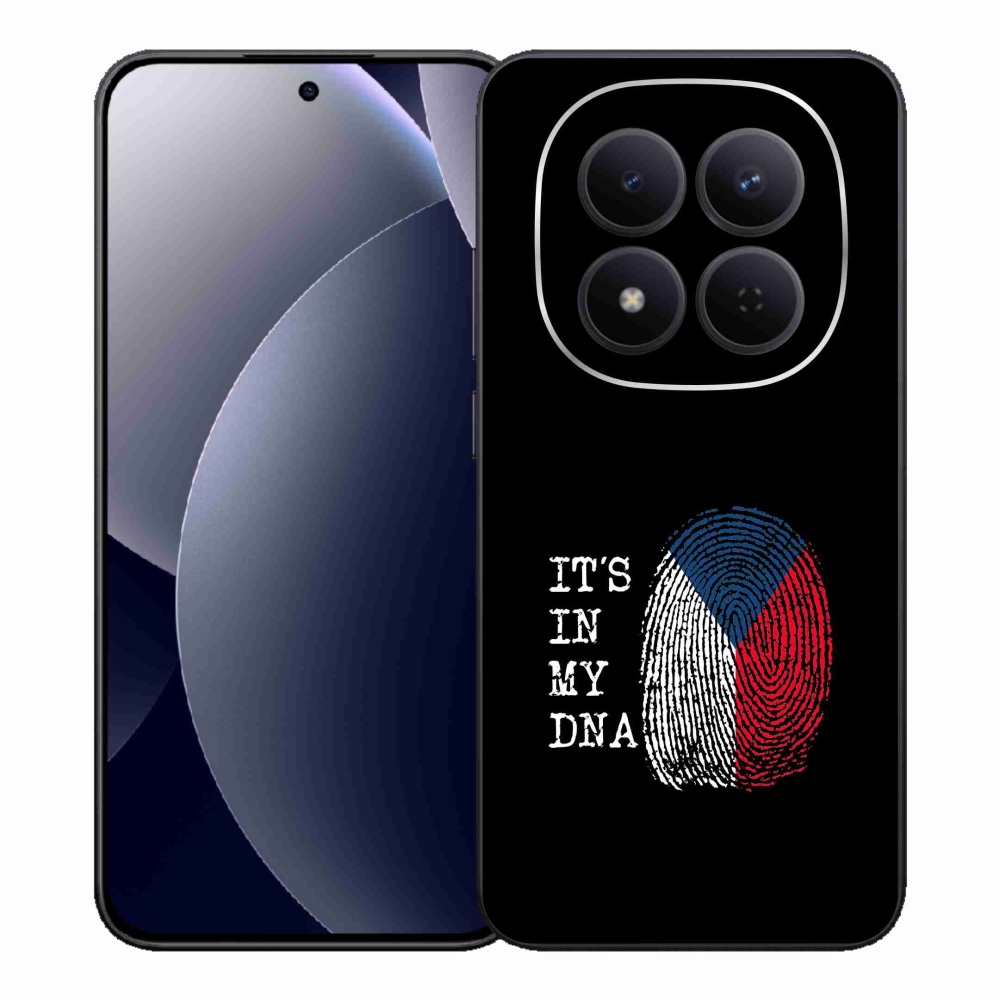 Gelový kryt mmCase na Xiaomi Redmi Note 15 Pro 5G - vlajka otisk prstu černé pozadí