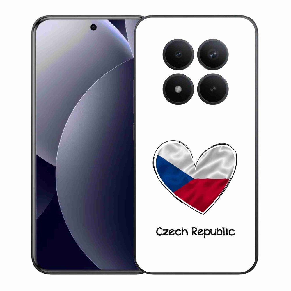 Gelový kryt mmCase na Xiaomi Redmi Note 15 Pro+ 5G/Xiaomi Poco M8 Pro 5G - vlajka srdce bílé pozadí