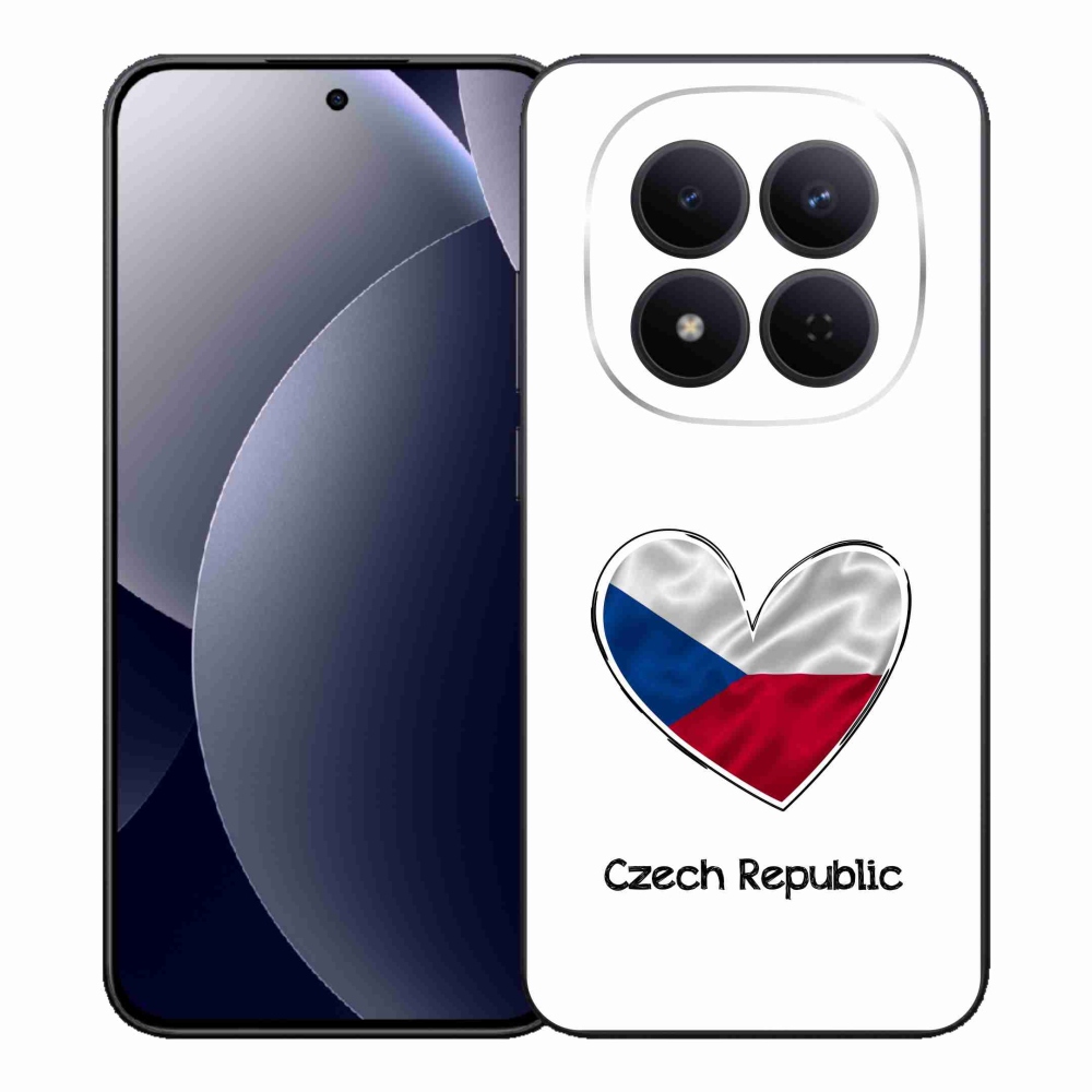 Gelový kryt mmCase na Xiaomi Redmi Note 15 Pro 5G - vlajka srdce bílé pozadí