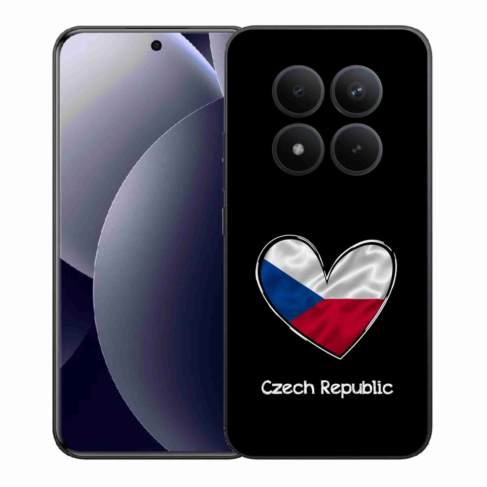 Gelový kryt mmCase na Xiaomi Redmi Note 15 Pro+ 5G/Xiaomi Poco M8 Pro 5G - vlajka srdce černé pozadí