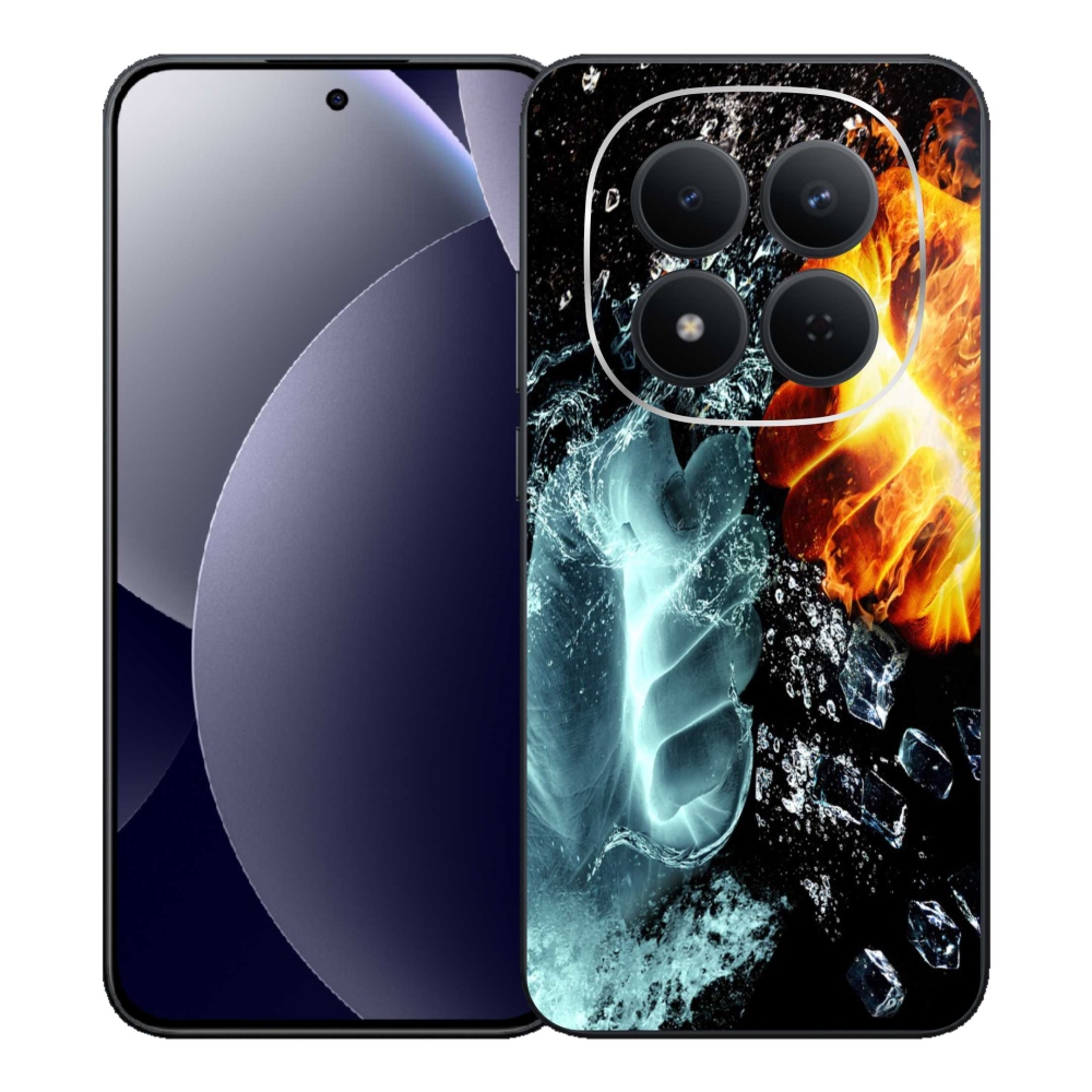 Gelový kryt mmCase na Xiaomi Redmi Note 15 Pro 5G - voda a oheň