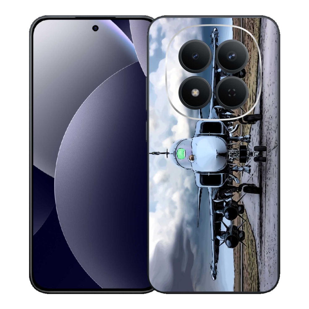 Gelový kryt mmCase na Xiaomi Redmi Note 15 Pro 5G - vojenské letadlo