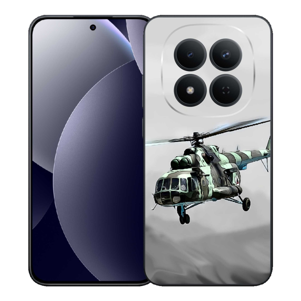 Gelový kryt mmCase na Xiaomi Redmi Note 15 Pro 5G - vojenský vrtulník