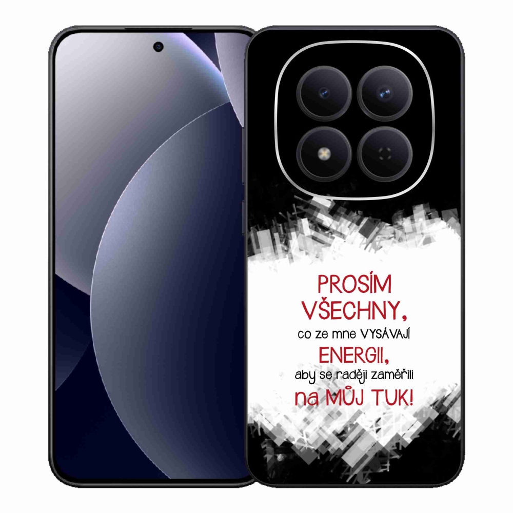 Gelový kryt mmCase na Xiaomi Redmi Note 15 Pro 5G - vtipný text 1 červený