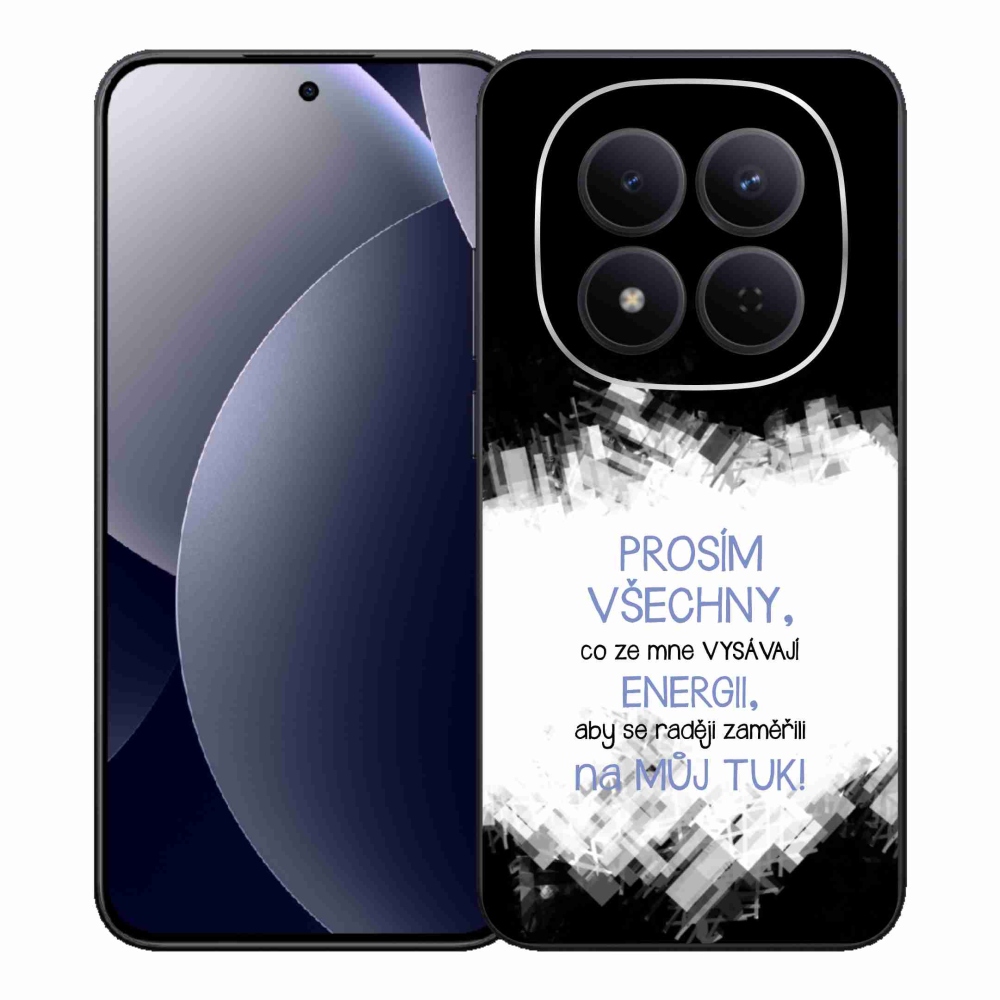 Gelový kryt mmCase na Xiaomi Redmi Note 15 Pro 5G - vtipný text 1 modrý