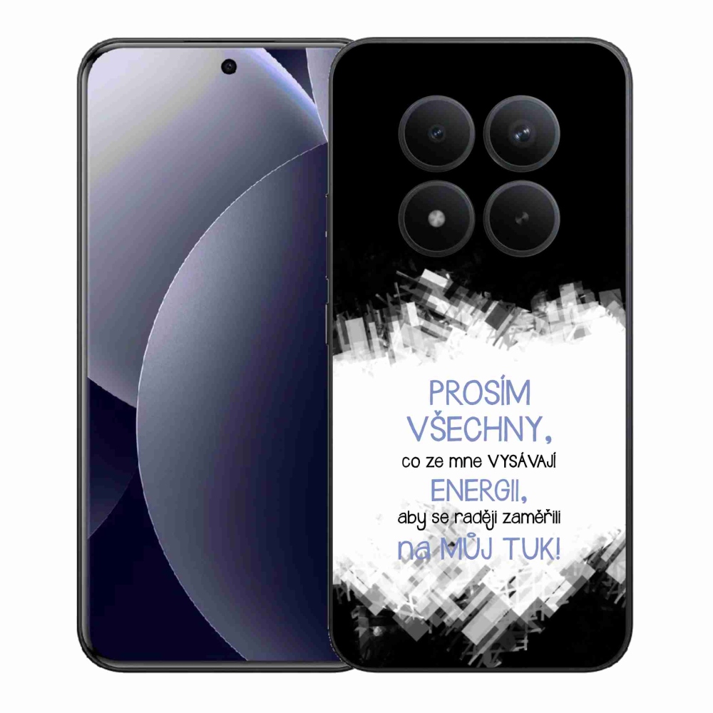 Gelový kryt mmCase na Xiaomi Redmi Note 15 Pro+ 5G/Xiaomi Poco M8 Pro 5G - vtipný text 1 modrý