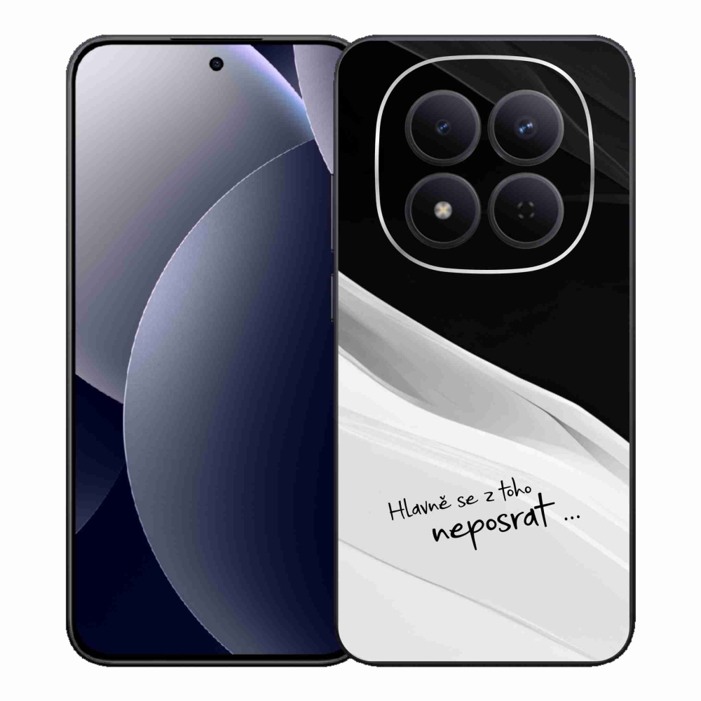 Gelový kryt mmCase na Xiaomi Redmi Note 15 Pro 5G - vtipný text 13 bíločerné pozadí