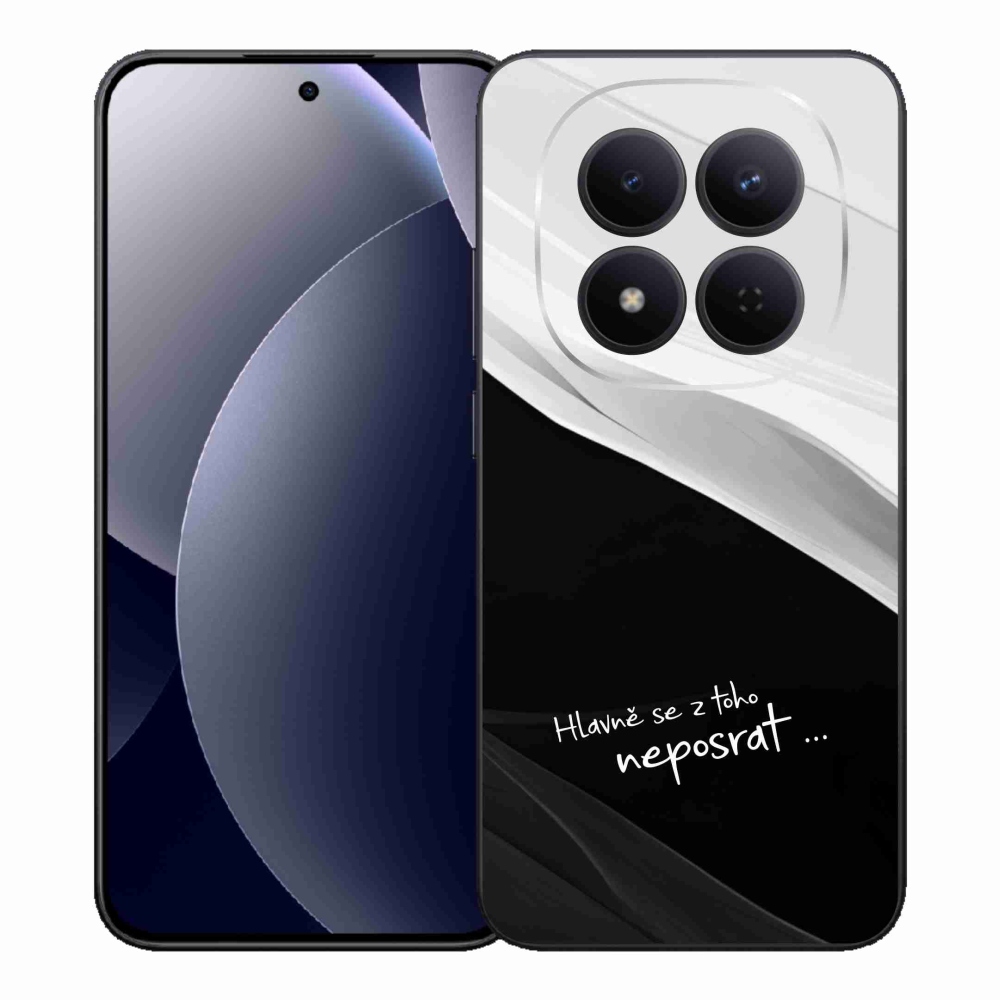 Gelový kryt mmCase na Xiaomi Redmi Note 15 Pro 5G - vtipný text 13 černobílé pozadí