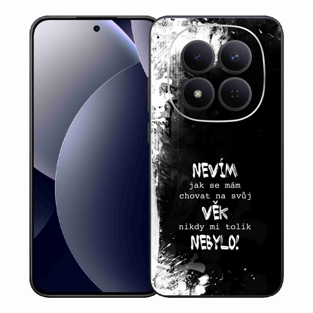 Gelový kryt mmCase na Xiaomi Redmi Note 15 Pro 5G - vtipný text 14 černé pozadí