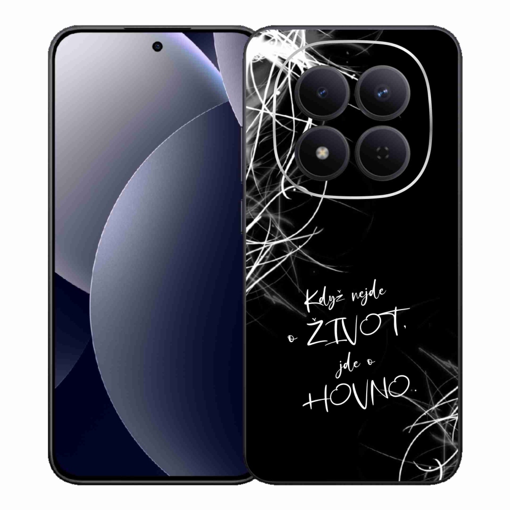 Gelový kryt mmCase na Xiaomi Redmi Note 15 Pro 5G - vtipný text 16 černé pozadí