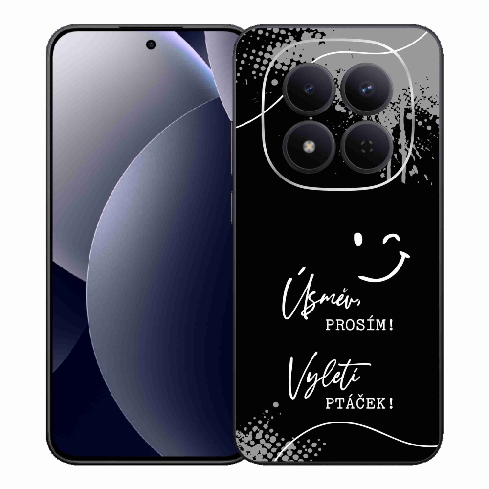 Gelový kryt mmCase na Xiaomi Redmi Note 15 Pro 5G - vtipný text 4 černé pozadí