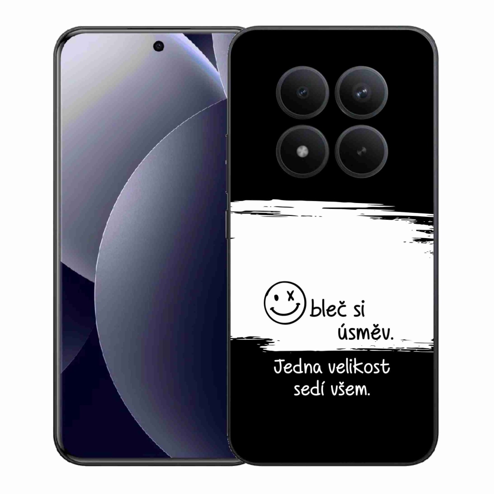 Gelový kryt mmCase na Xiaomi Redmi Note 15 Pro+ 5G/Xiaomi Poco M8 Pro 5G - vtipný text 8 bíločerné pozadí