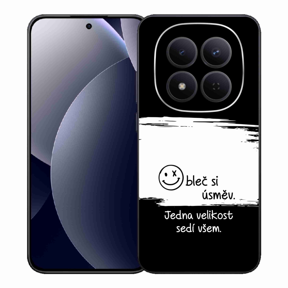 Gelový kryt mmCase na Xiaomi Redmi Note 15 Pro 5G - vtipný text 8 bíločerné pozadí