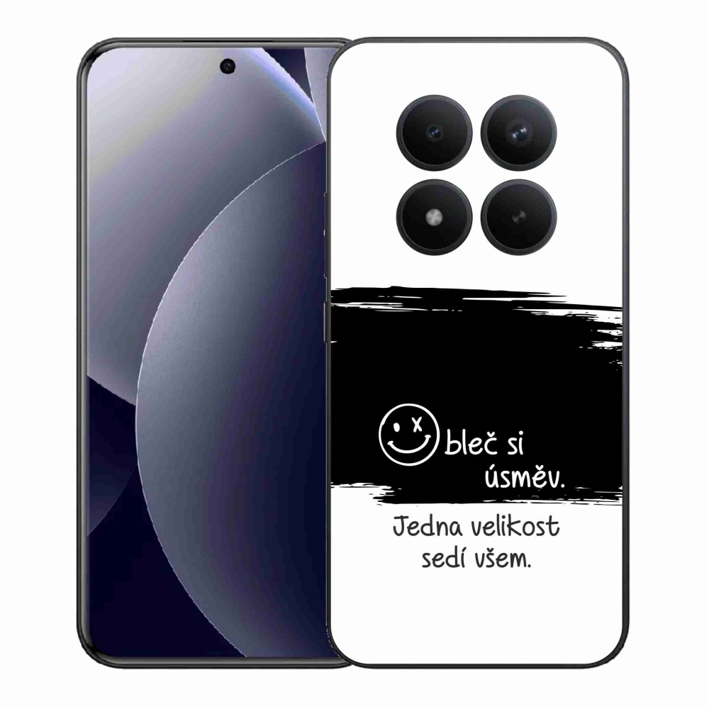 Gelový kryt mmCase na Xiaomi Redmi Note 15 Pro+ 5G/Xiaomi Poco M8 Pro 5G - vtipný text 8 černobílé pozadí