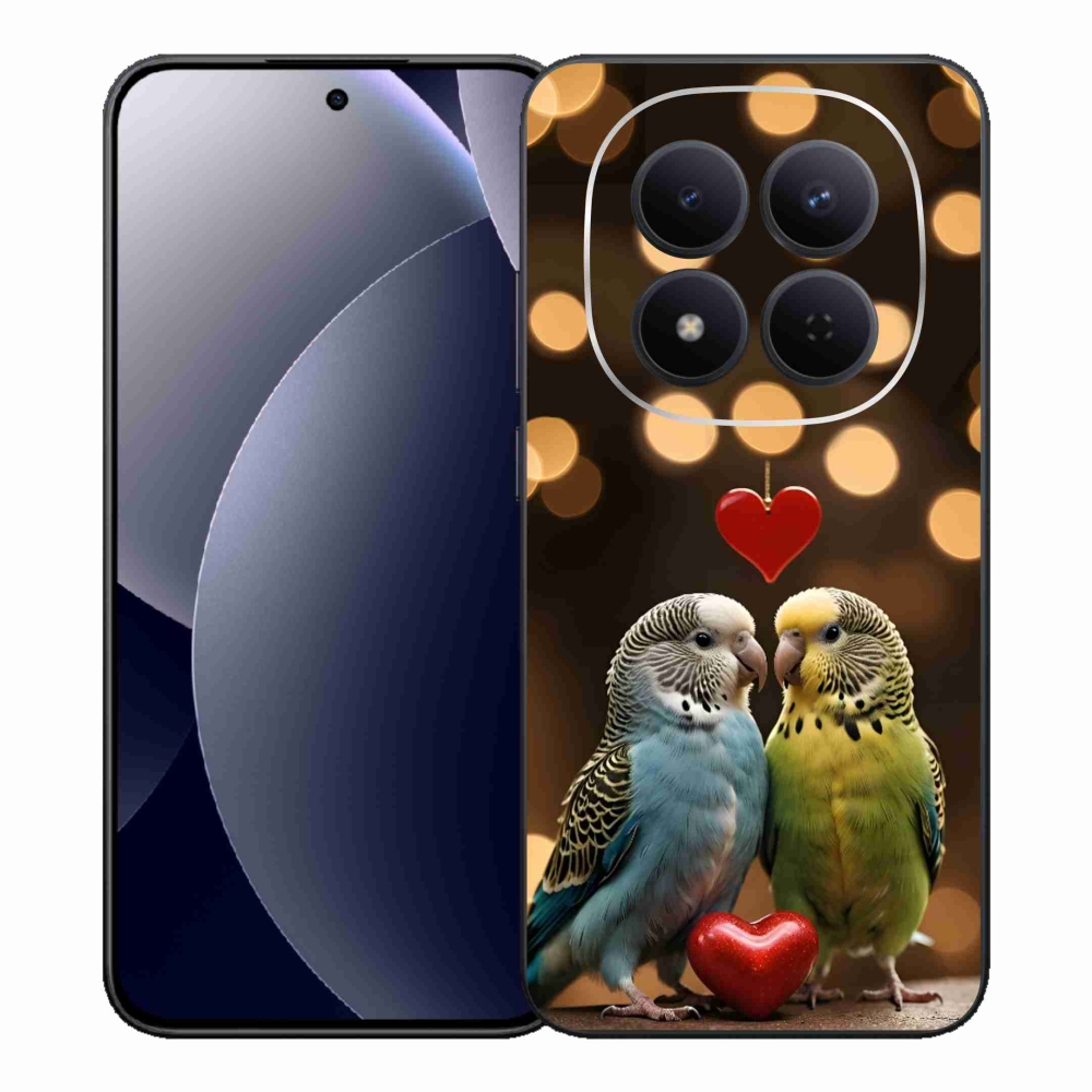 Gelový kryt mmCase na Xiaomi Redmi Note 15 Pro 5G - zamilovaní papoušci