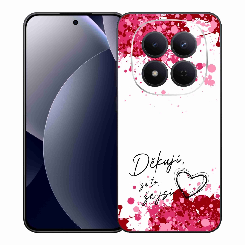 Gelový kryt mmCase na Xiaomi Redmi Note 15 Pro 5G - zamilovaný text 2 bílé pozadí