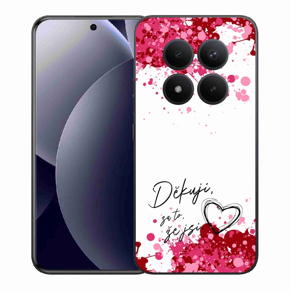 Gelový kryt mmCase na Xiaomi Redmi Note 15 Pro+ 5G/Xiaomi Poco M8 Pro 5G - zamilovaný text 2 bílé pozadí