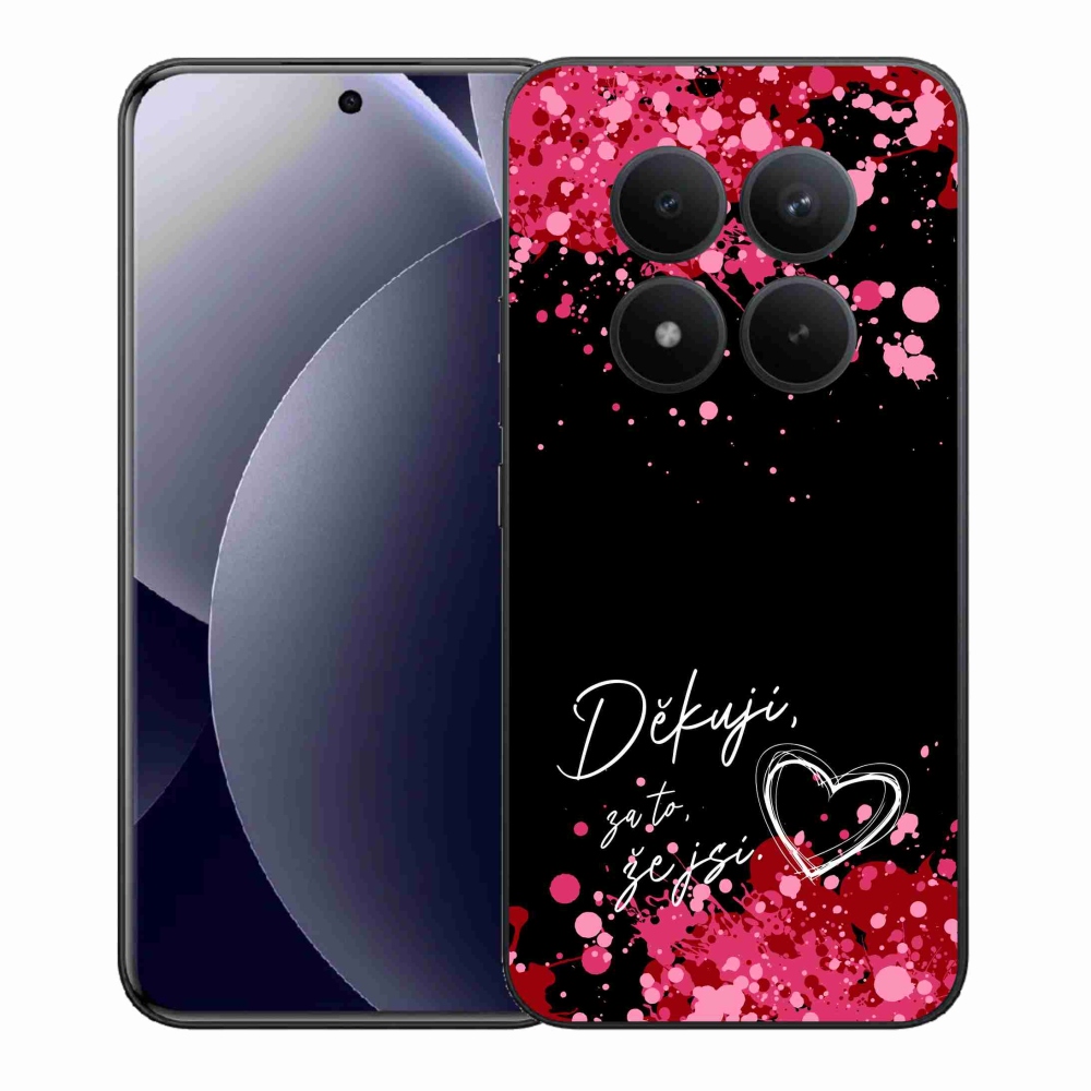 Gelový kryt mmCase na Xiaomi Redmi Note 15 Pro+ 5G/Xiaomi Poco M8 Pro 5G - zamilovaný text 2 černé pozadí