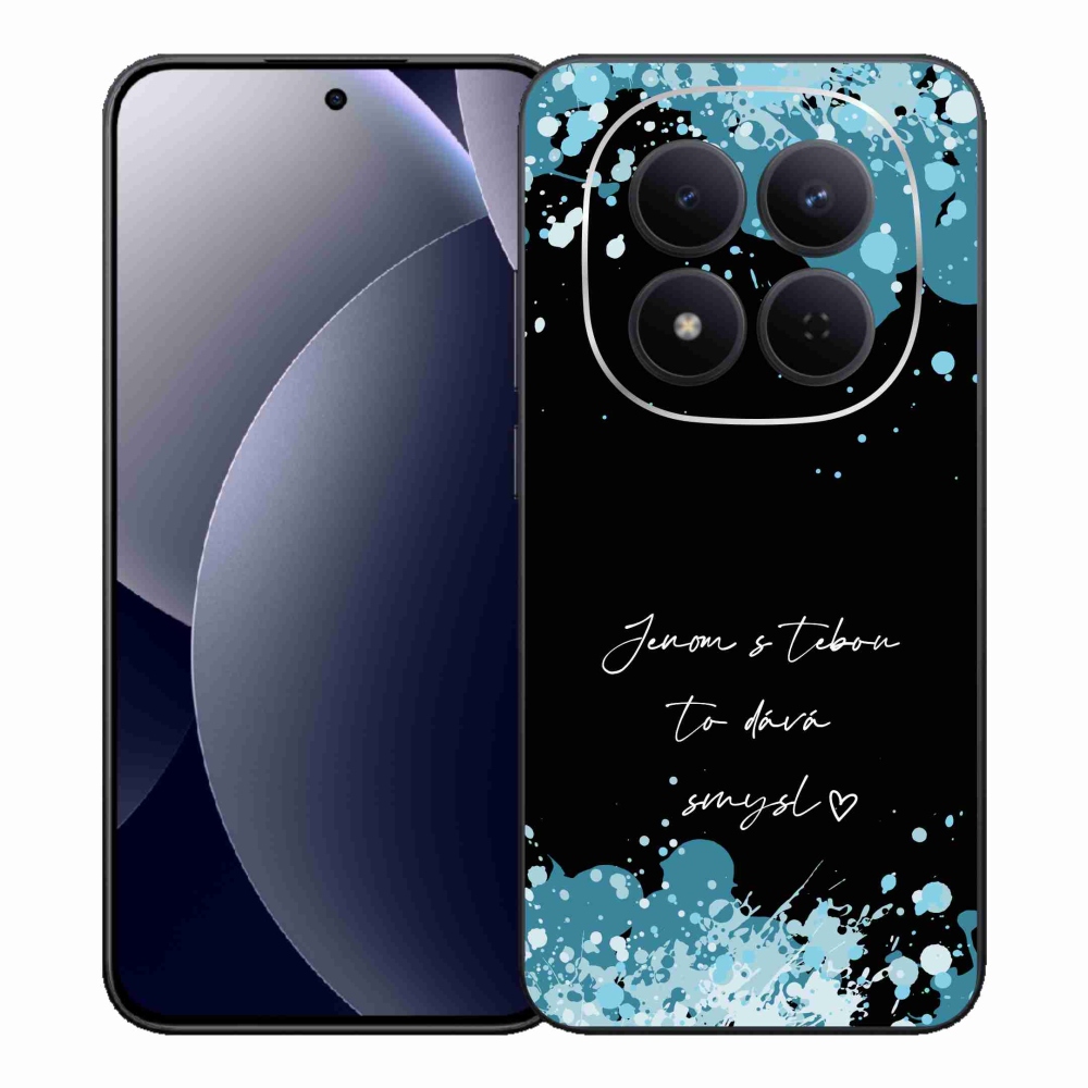 Gelový kryt mmCase na Xiaomi Redmi Note 15 Pro 5G - zamilovaný text černé pozadí