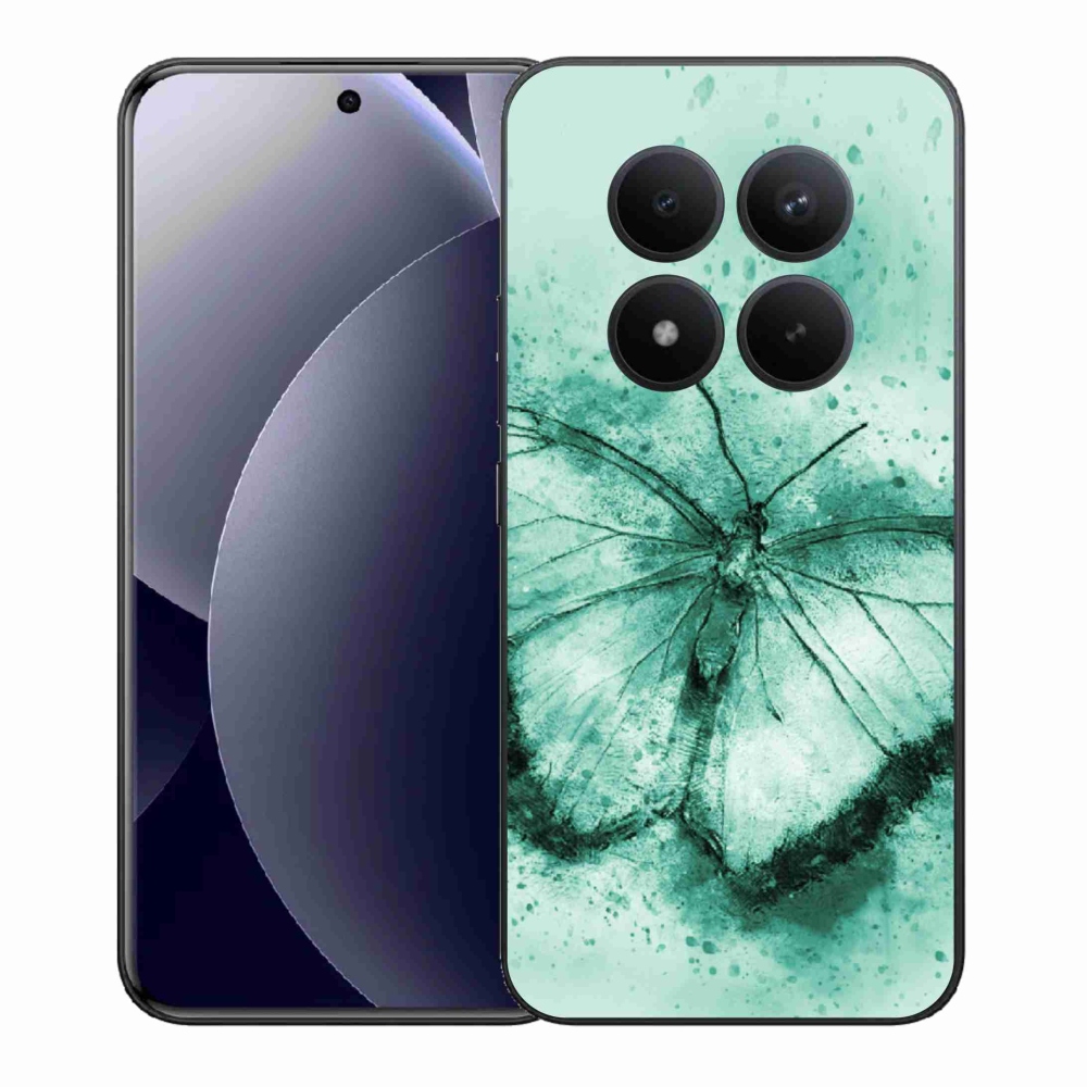 Gelový kryt mmCase na Xiaomi Redmi Note 15 Pro+ 5G/Xiaomi Poco M8 Pro 5G - zelený motýl