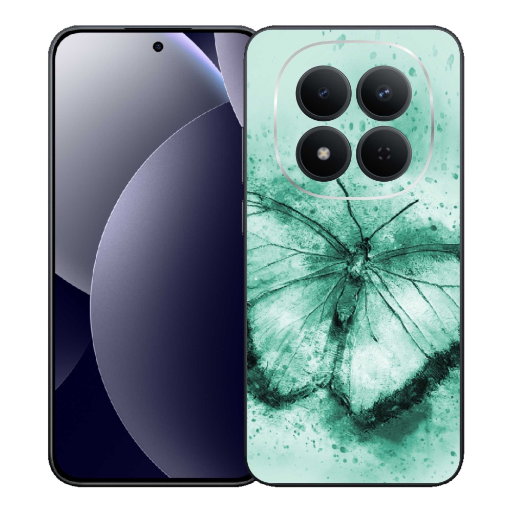 Gelový kryt mmCase na Xiaomi Redmi Note 15 Pro 5G - zelený motýl