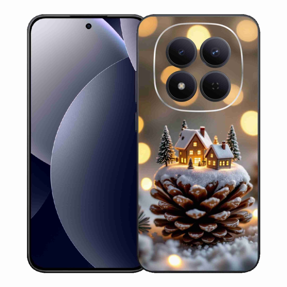 Gelový kryt mmCase na Xiaomi Redmi Note 15 Pro 5G - zimní vesnička