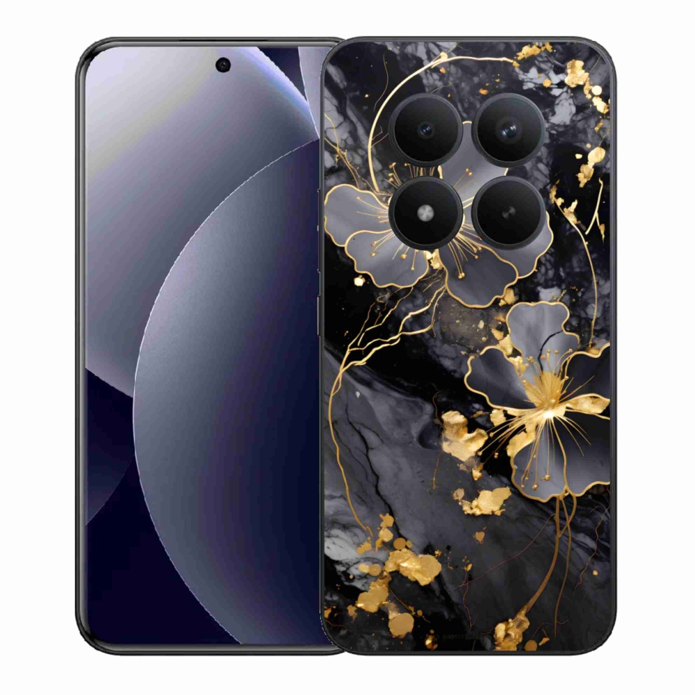 Gelový kryt mmCase na Xiaomi Redmi Note 15 Pro+ 5G/Xiaomi Poco M8 Pro 5G - zlaté květy