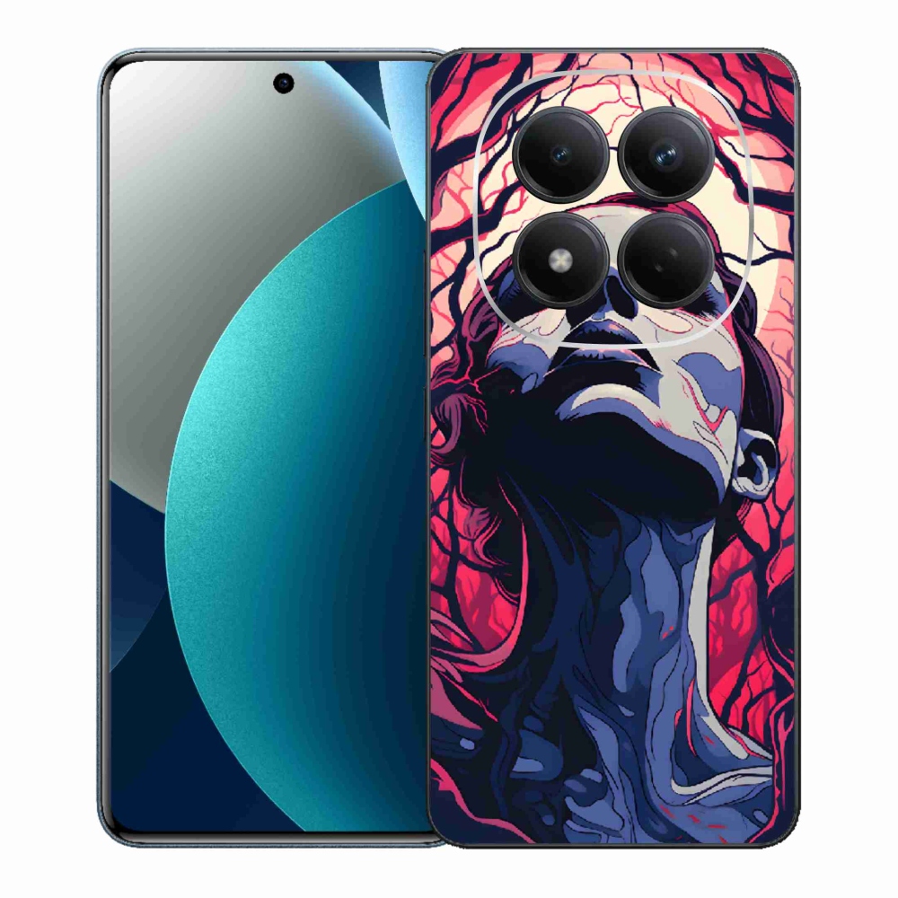 Gelový kryt mmCase na Xiaomi Redmi Note 15 Pro - abstraktní obličej