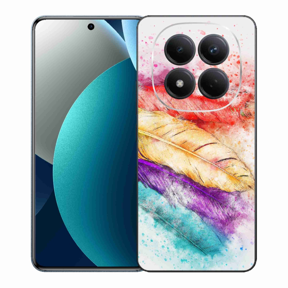 Gelový kryt mmCase na Xiaomi Redmi Note 15 Pro - barevné peří
