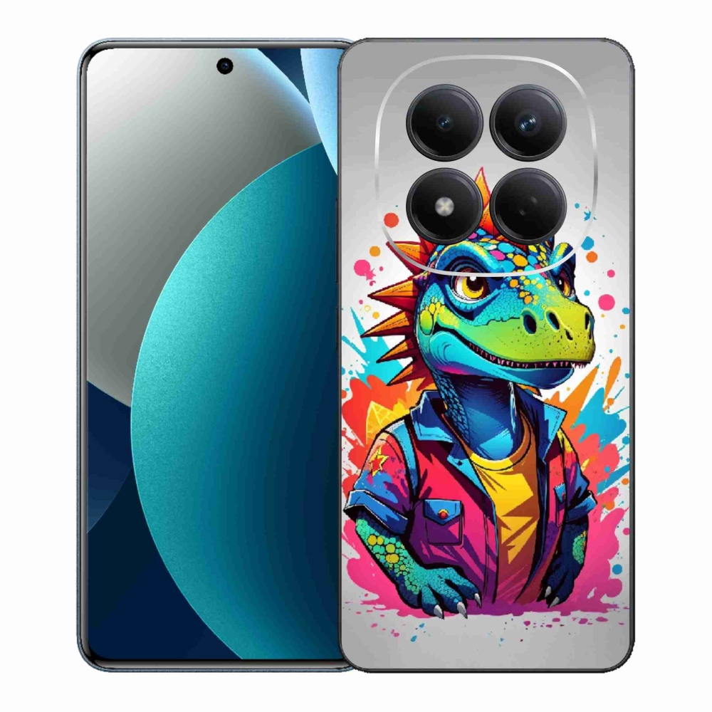 Gelový kryt mmCase na Xiaomi Redmi Note 15 Pro - barevný dinosaurus