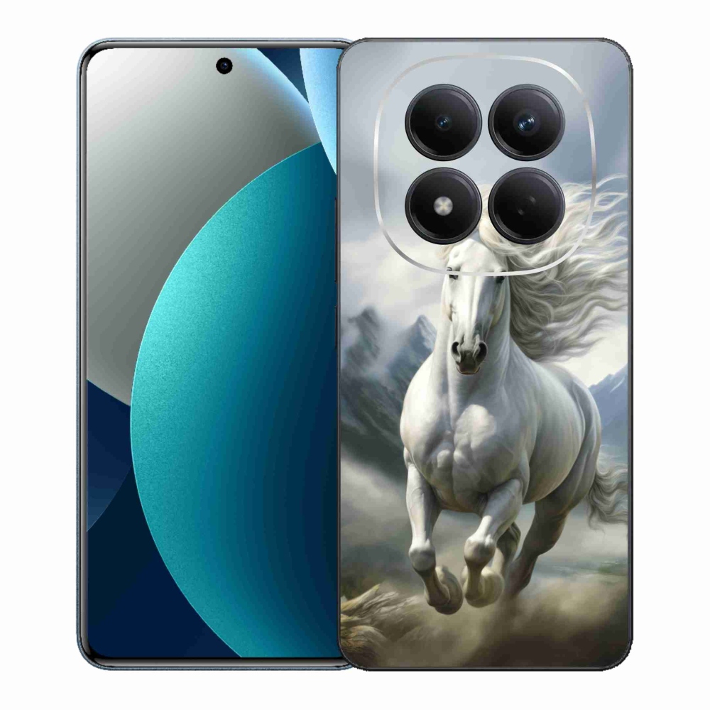 Gelový kryt mmCase na Xiaomi Redmi Note 15 Pro - běžící bílý kůň 3