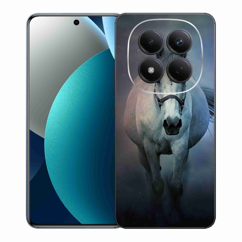 Gelový kryt mmCase na Xiaomi Redmi Note 15 Pro - běžící bílý kůň