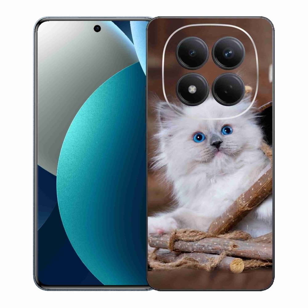 Gelový kryt mmCase na Xiaomi Redmi Note 15 Pro - bílé kotě