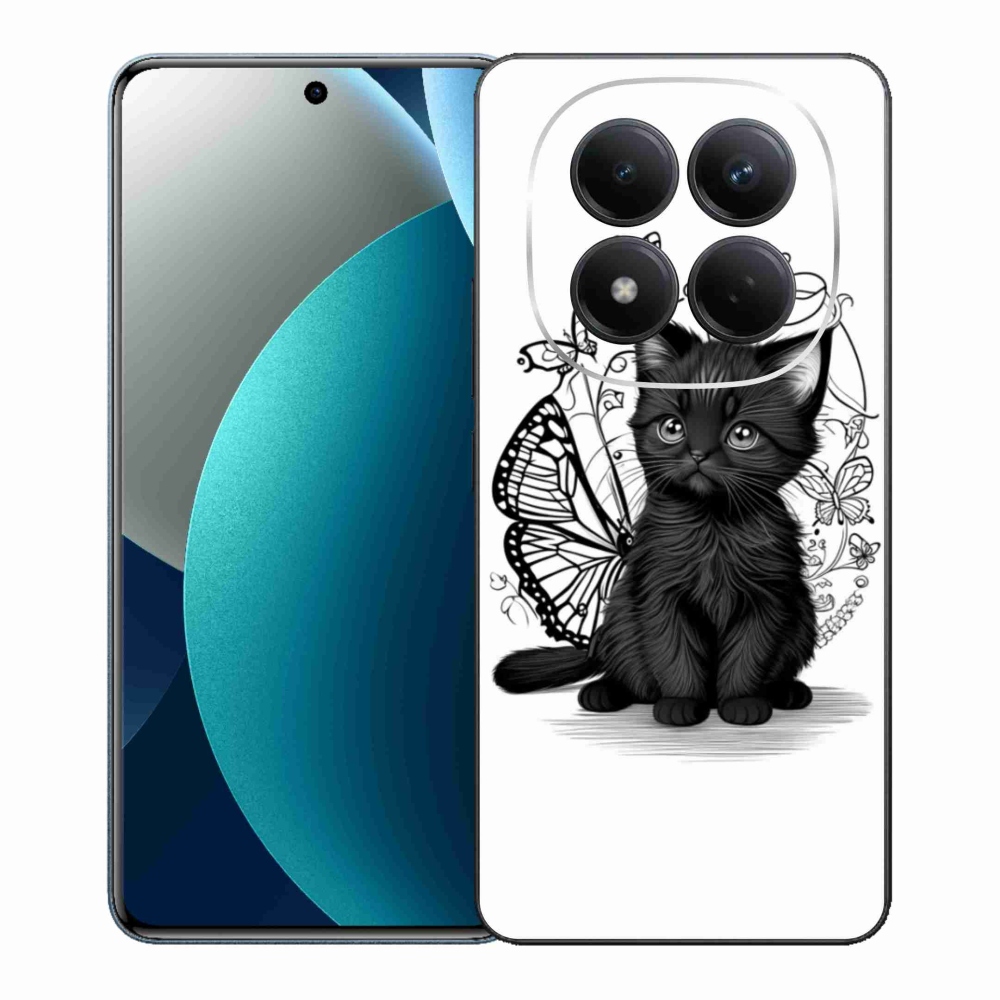 Gelový kryt mmCase na Xiaomi Redmi Note 15 Pro - černé kotě