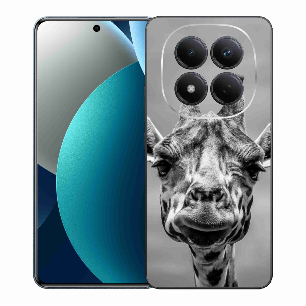 Gelový kryt mmCase na Xiaomi Redmi Note 15 Pro - černobílá žirafa