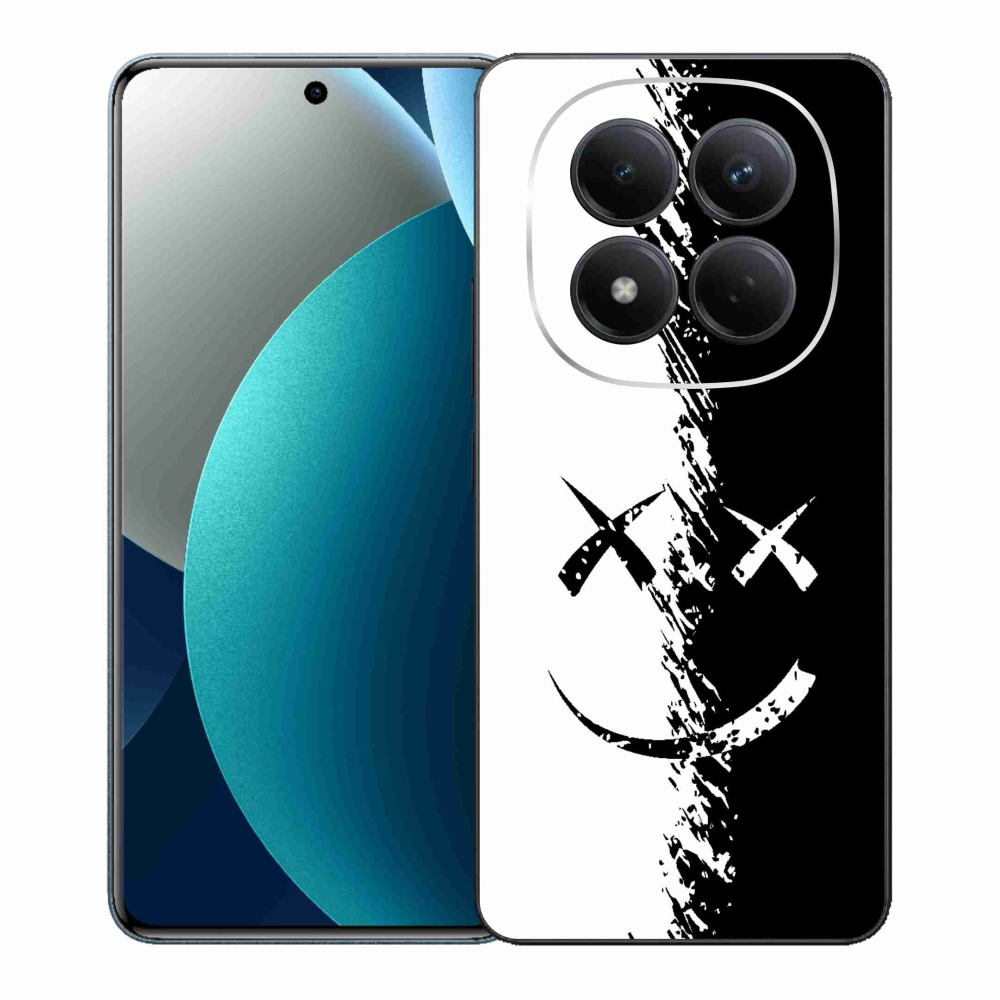 Gelový kryt mmCase na Xiaomi Redmi Note 15 Pro - černobílý smajlík