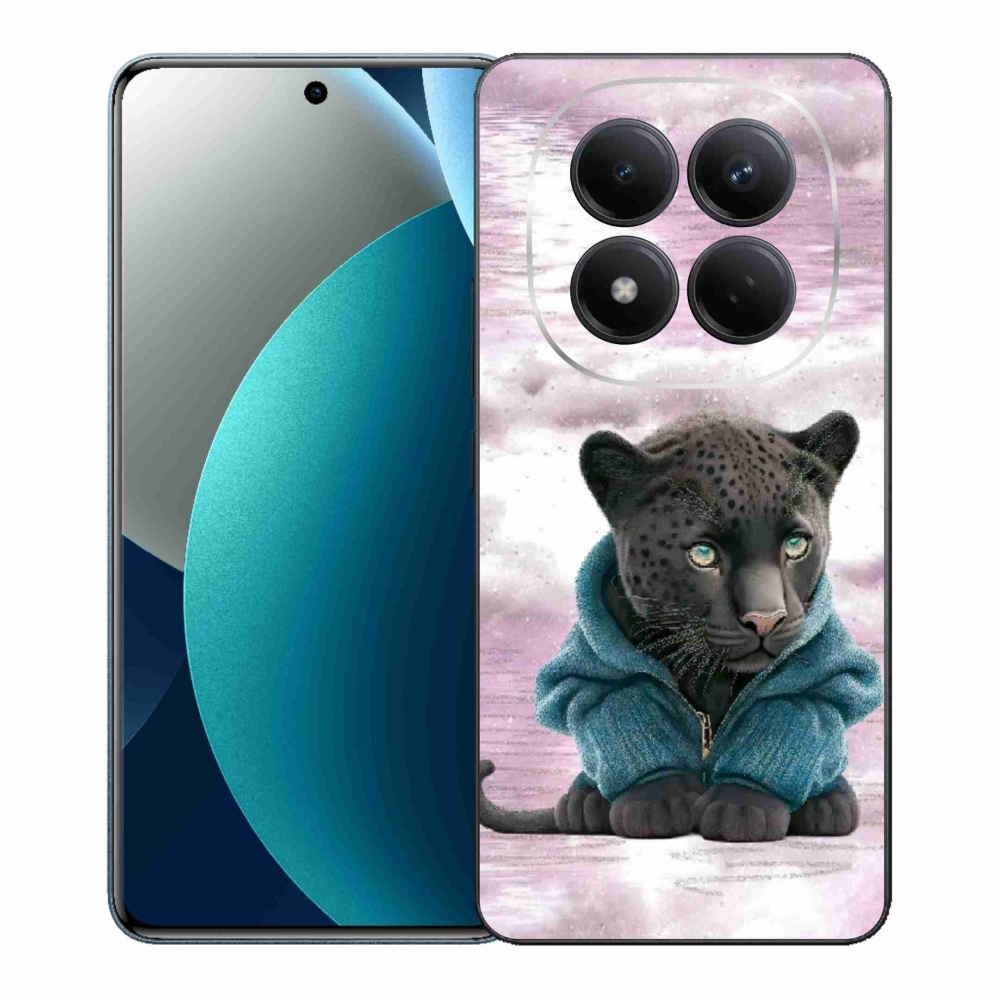 Gelový kryt mmCase na Xiaomi Redmi Note 15 Pro - černý panter ve svetru
