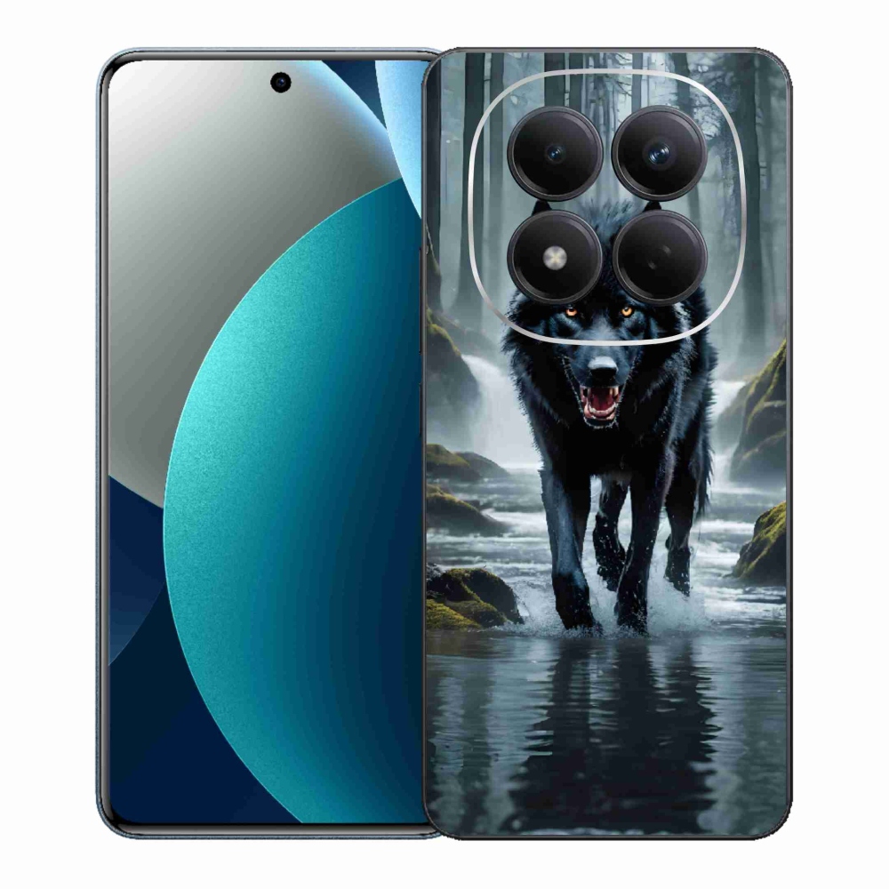 Gelový kryt mmCase na Xiaomi Redmi Note 15 Pro - černý vlk