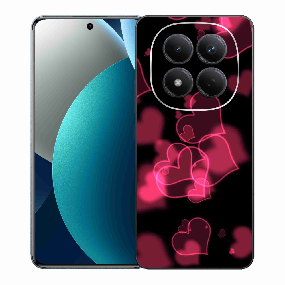 Gelový kryt mmCase na Xiaomi Redmi Note 15 Pro - červená srdíčka