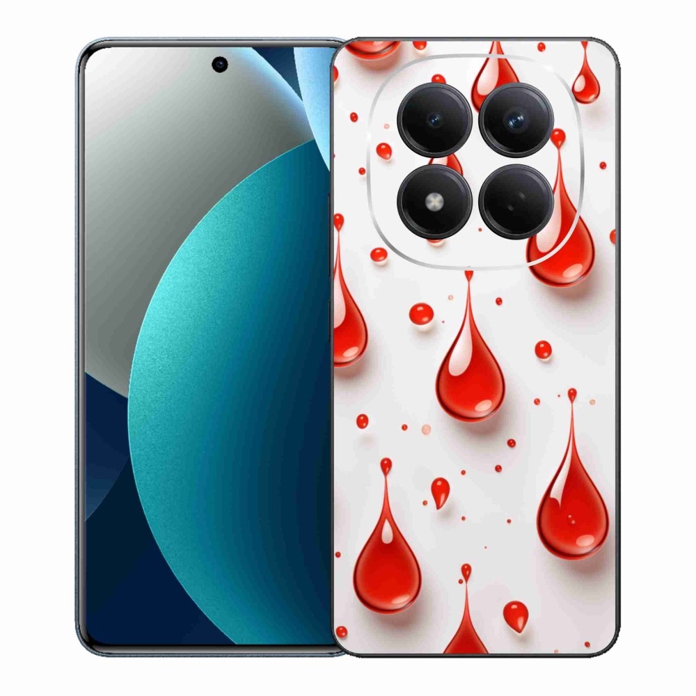 Gelový kryt mmCase na Xiaomi Redmi Note 15 Pro - červené kapky