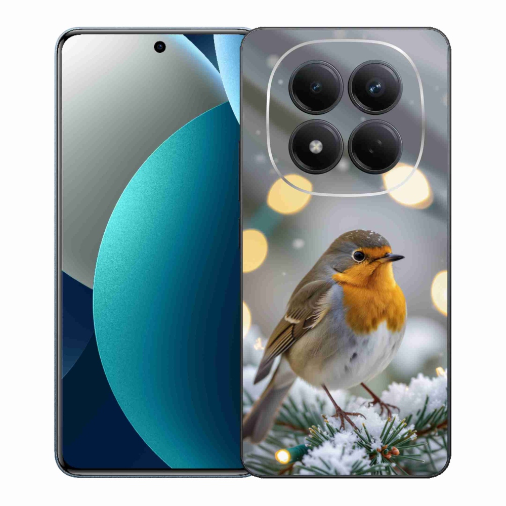 Gelový kryt mmCase na Xiaomi Redmi Note 15 Pro - červenka v zimě