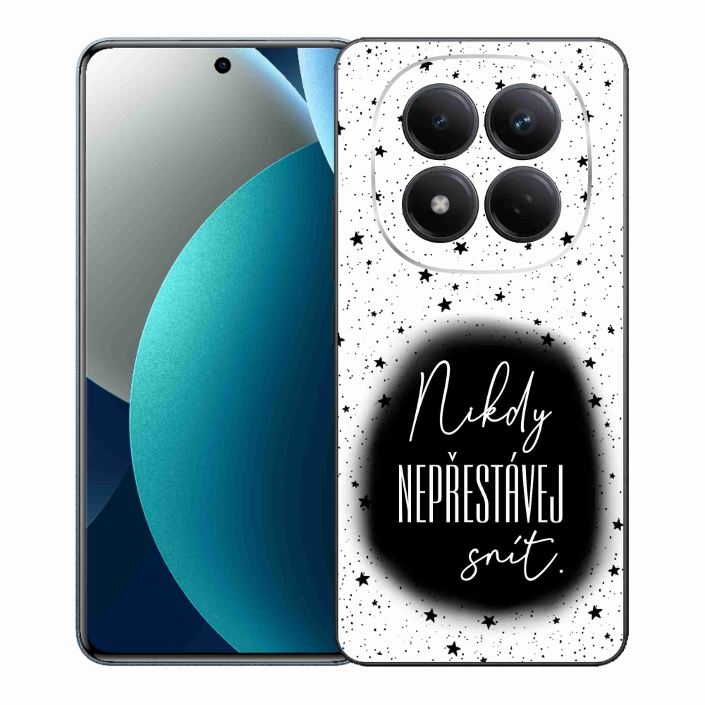 Gelový kryt mmCase na Xiaomi Redmi Note 15 Pro - citát 1 černobílé pozadí