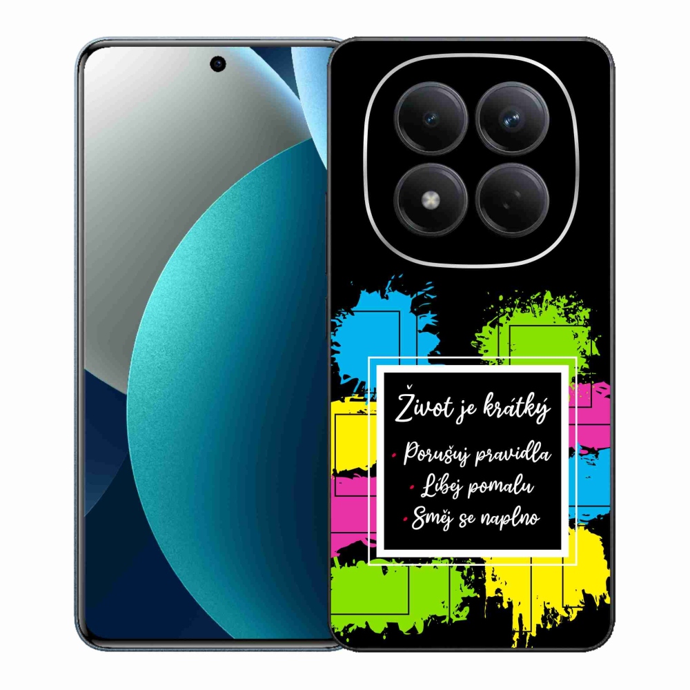 Gelový kryt mmCase na Xiaomi Redmi Note 15 Pro - citát 5 černé pozadí