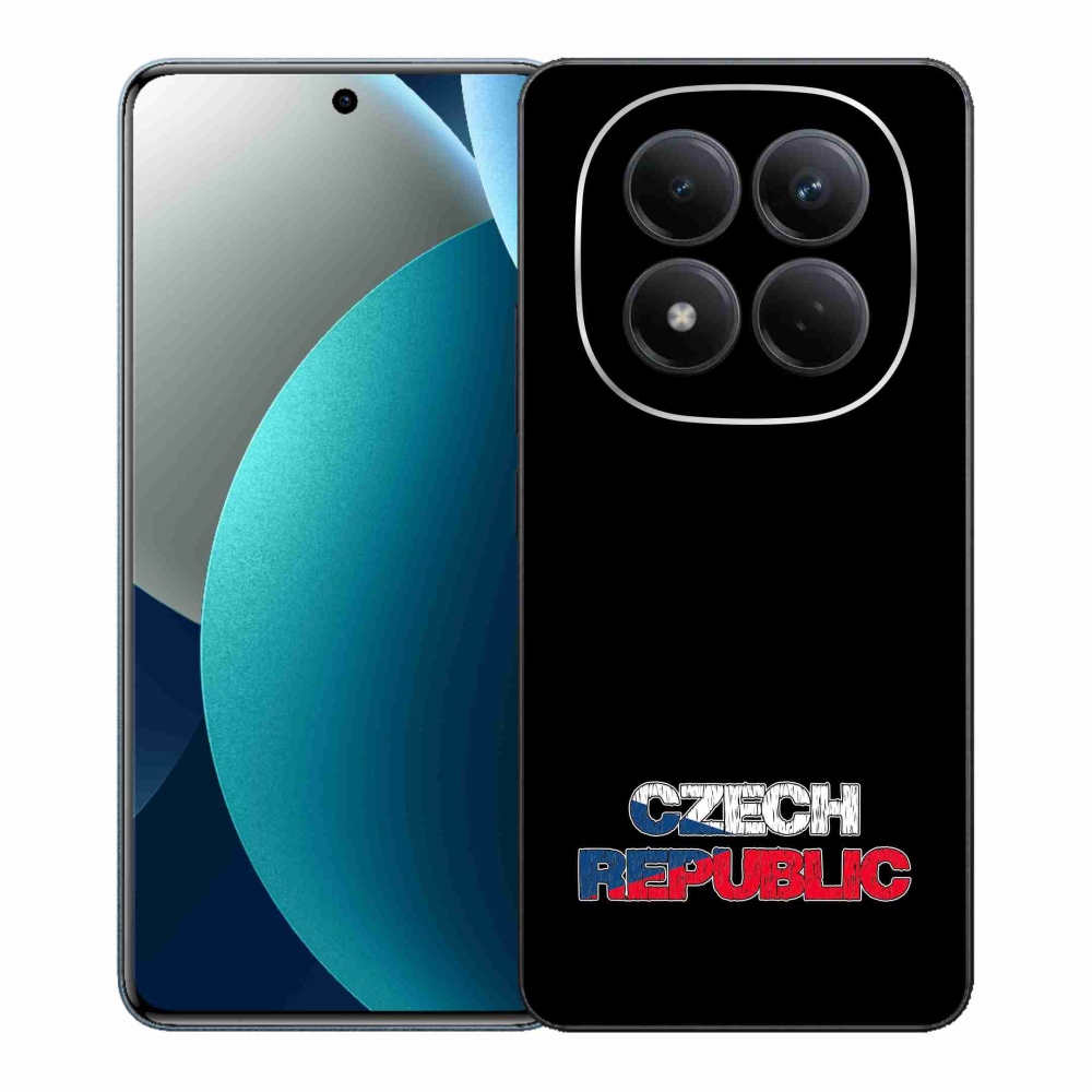 Gelový kryt mmCase na Xiaomi Redmi Note 15 Pro - Czech Republic černé pozadí
