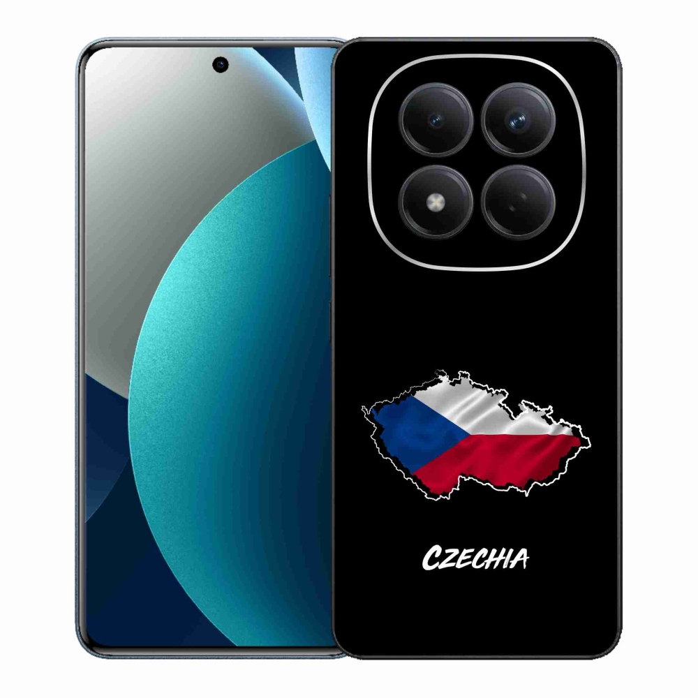 Gelový kryt mmCase na Xiaomi Redmi Note 15 Pro - Czechia černé pozadí