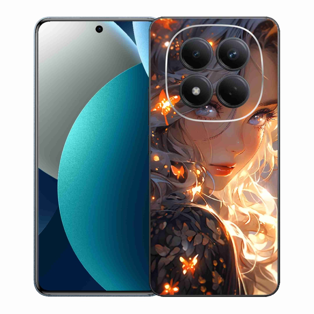 Gelový kryt mmCase na Xiaomi Redmi Note 15 Pro - dívka a motýli