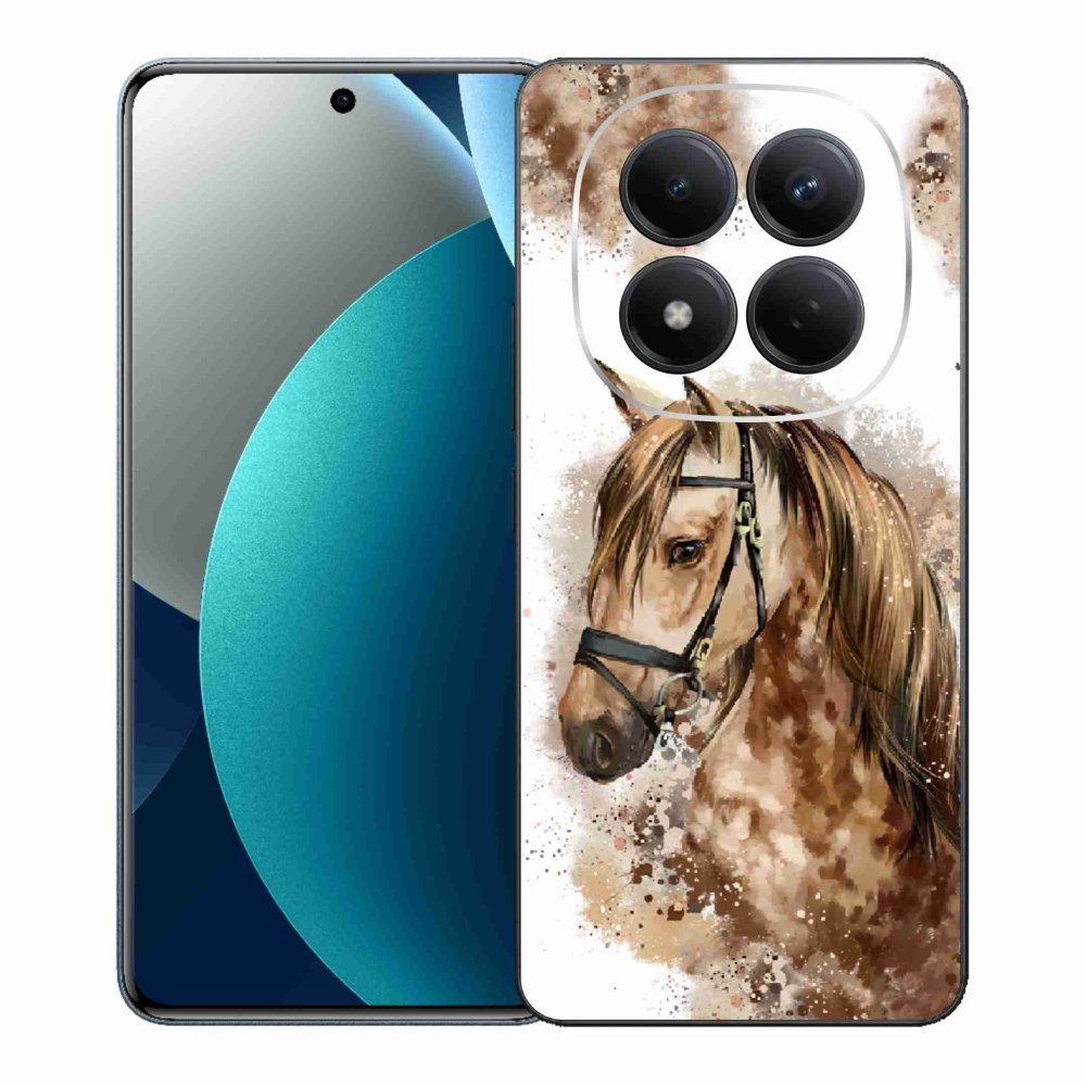 Gelový kryt mmCase na Xiaomi Redmi Note 15 Pro - hnědý kreslený kůň