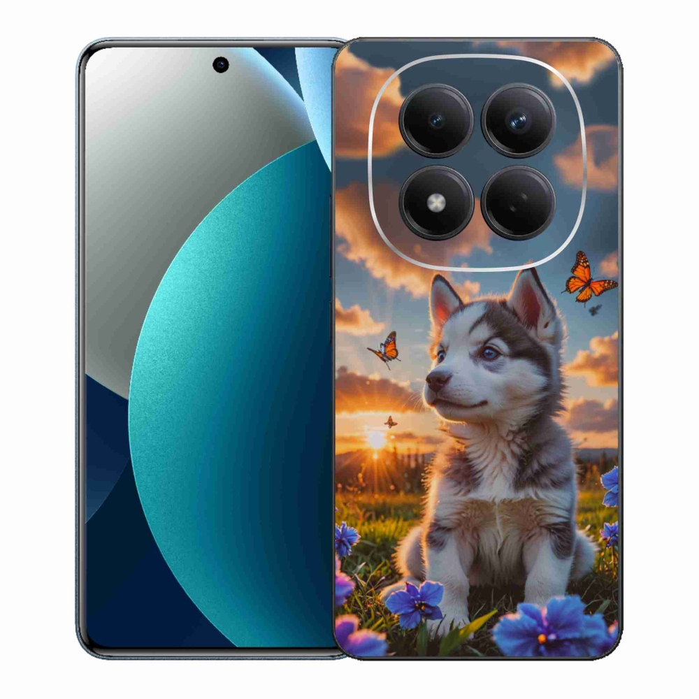 Gelový kryt mmCase na Xiaomi Redmi Note 15 Pro - husky při západu slunce