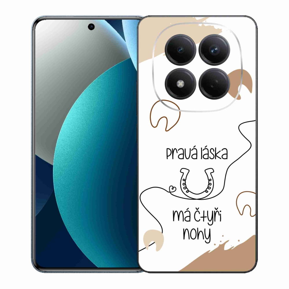 Gelový kryt mmCase na Xiaomi Redmi Note 15 Pro - koňský motiv bílé pozadí