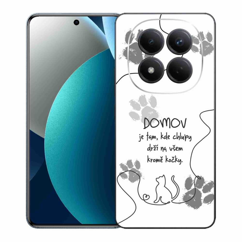 Gelový kryt mmCase na Xiaomi Redmi Note 15 Pro - kočičí motiv bílé pozadí